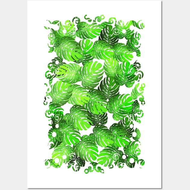 monster leafs random pattern Wall Art by Dezigner007